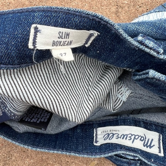 Madewell The Slim Boyjean: Patched-Up Edition in Springfield Wash - Picture 7 of 16